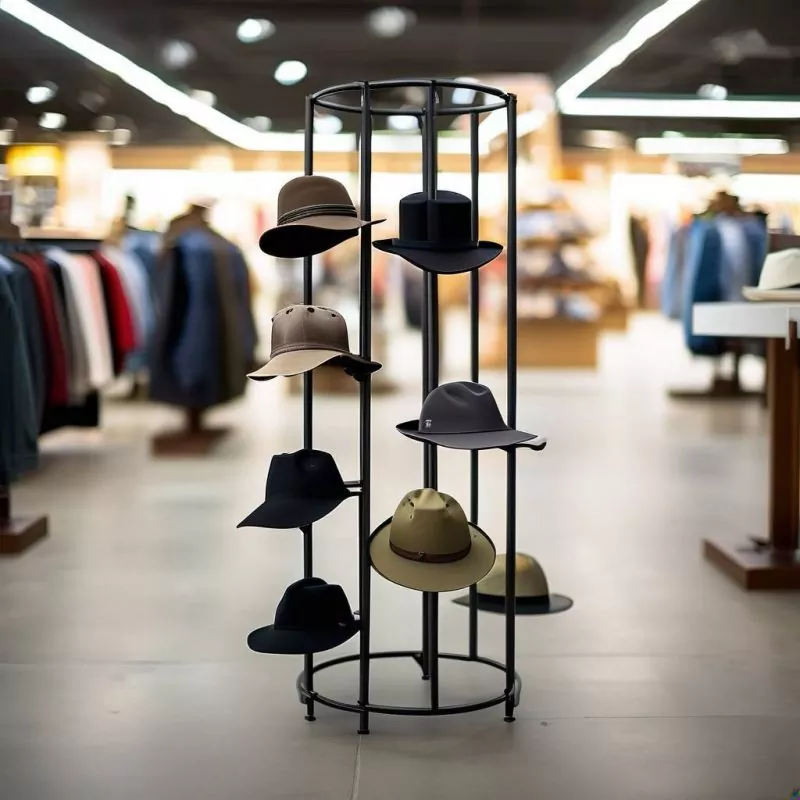 Iron Hats Display Rack